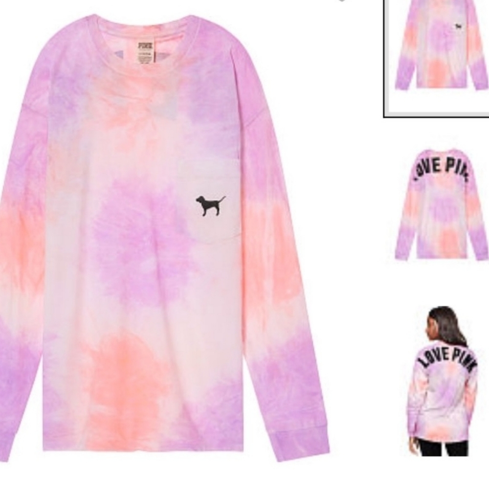 Victoria secret PINK campus long sleeve tie dye